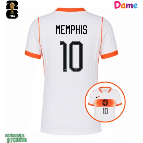 Holland Memphis Depay #10 Replika Udebanetrøje Dame VM 2026 Kortærmet